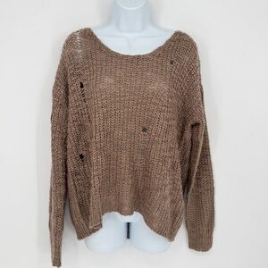 Buckle Daytrip Distressed Lightweight Oversized Sweater